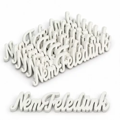 Nem feledünk felirat fehér 10cm 8db/cs
