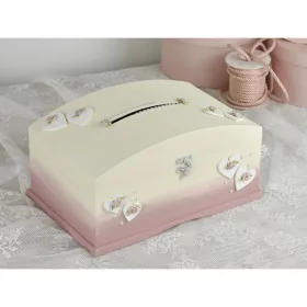 Fa szívek fehér 4cm 15db/csomag