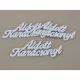 Áldott Karácsonyt felirat fehér 15cm 3db/csomag