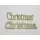 Christmas felirat metál zöldarany 15cm 2db/csomag