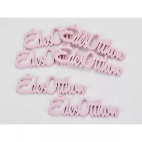 Fa "Édes Otthon" felirat pink 10cm 6db/csomag