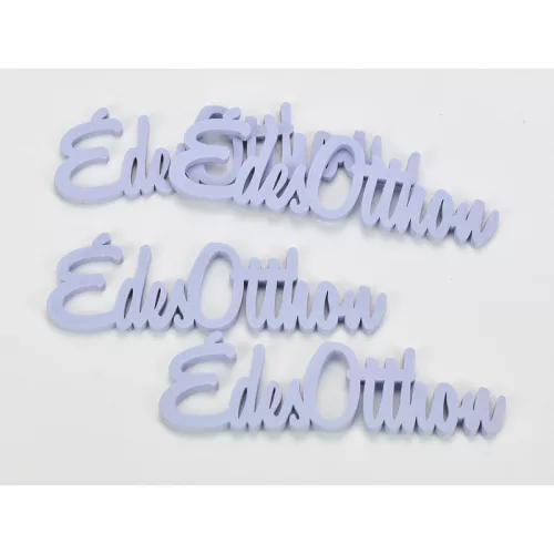 Fa "Édes Otthon" felirat lila 15cm 4db/csomag