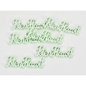 Fa "Isten Hozott" felirat menta 10cm 6db/csomag