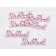 Fa "Isten Hozott" felirat pink 10cm 6db/csomag