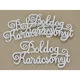Boldog Karácsonyt felirat elegáns fehér 15cm 3db/csomag