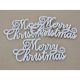 Merry Christmas felirat elegáns fehér 15cm 3db/csomag