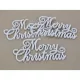 Merry Christmas felirat elegáns fehér 15cm 3db/csomag