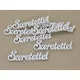 Szeretettel felirat fehér 10cm 8db/csomag