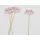 Fa beszúrós "Boldog névnapot" felirat pink 8x29cm 4db/csomag