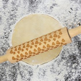 Kekszmintázó sodrófa - Szíves 38cm