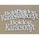 Fa - "Boldog Karácsonyt" felirat koszorúra fehér 21cm 3db/csomag