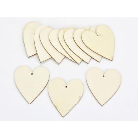Natúr fa - Szív 8x10cm 12db/csomag