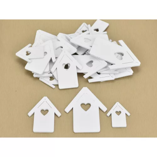 Fa házikó vegyes fehér 30db/csomag