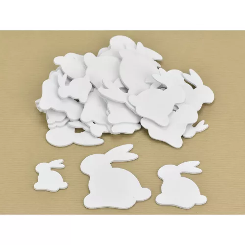 Fa fehér duci nyulak vegyes méret 30db/csomag