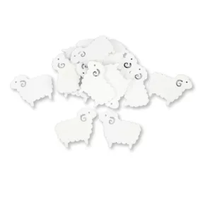 Fa bárány fehér 4x5cm 15db/csomag