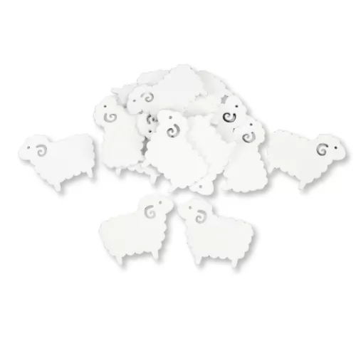 Fa bárány fehér 4x5cm 15db/csomag