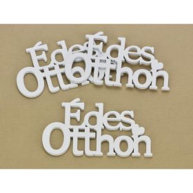   Fa "Édes Otthon" felirat koszorúra fehér 8x13,5cm 3db/csomag