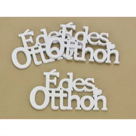   Fa "Édes Otthon" felirat koszorúra fehér 8x13,5cm 3db/csomag