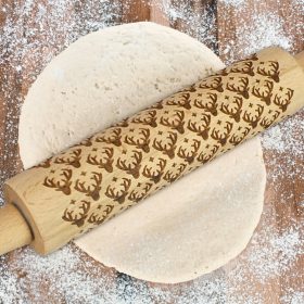 Kekszmintázó sodrófa - Szarvas fej 39cm