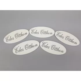 "Édes otthon" ovál táblák fehér 5db/cs