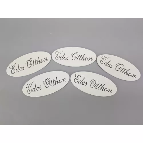 "Édes otthon" ovál táblák fehér 5db/cs