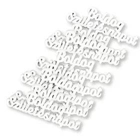 Natúr fa Boldog születésnapot felirat fehér 8db/csomag