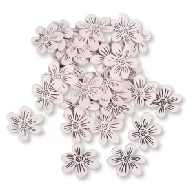 Fa virág rózsaszín 3cm 30db/csomag 481/#