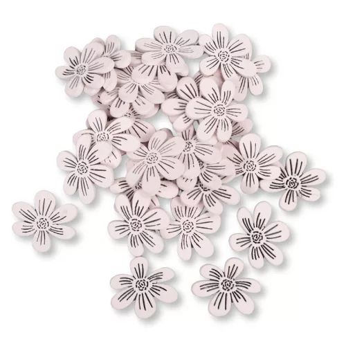 Fa virág rózsaszín 3cm 30db/csomag 481/#