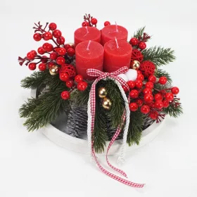 Fa tálca fehér 26cm