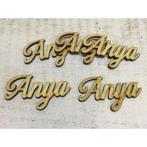 Natúr fa -  "Anya" felirat 6,5cm 5db/csomag