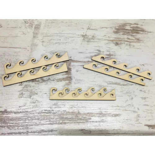 Natúr fa - Hullámok 10cm 3-3db/csomag