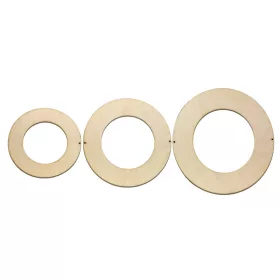 Natúr fa - Felfűzhető koszorú szett 3db/csomag