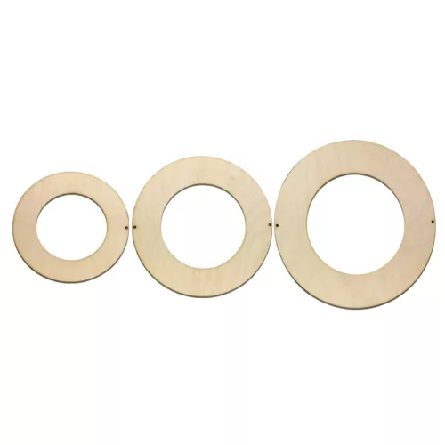 Natúr fa - Felfűzhető koszorú szett 3db/csomag