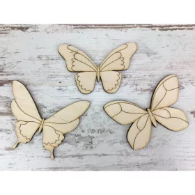 Natúr fa - Lepke szett  8cm 3db/csomag