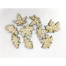 Natúr fa - Őszi falevelek 3,5cm 9db/csomag