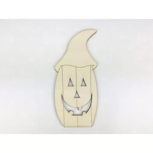 Natúr fa - Sapkás halloween tök 15cm