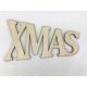 Natúr fa - "XMAS" trapéz felirat 15cm