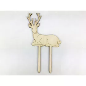 Natúr fa - Beszúrós szarvas 18,5cm