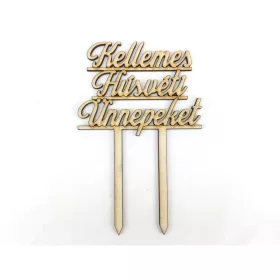   Natúr fa - Beszúrós "Kellemes húsvéti ünnepeket" felirat