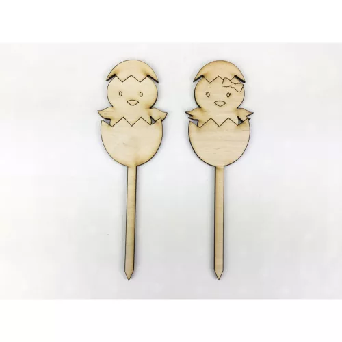 Natúr fa - Beszúrós tojásos csibék 2db/csomag