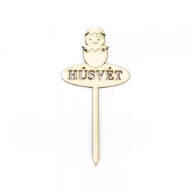 Natúr fa - Beszúrós csibe "HÚSVÉT" 8cm