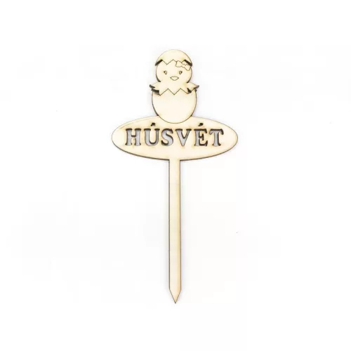 Natúr fa - Beszúrós csibe "HÚSVÉT" 8cm