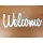 Fa - "Welcome" felirat fehér 35cm
