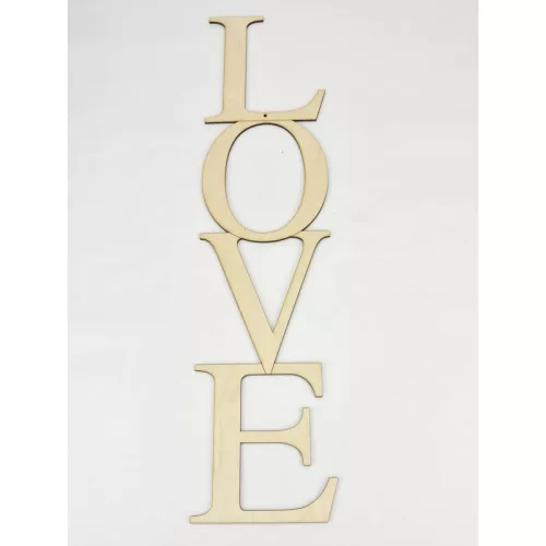 Natúr fa - "LOVE" felirat 50cm