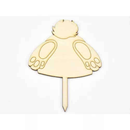 Natúr fa - Beszúrós nyuszi popsi 13,5cm