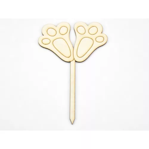 Natúr fa - Beszúrós nyuszi tappancs 15cm