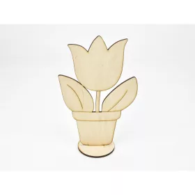 Natúr fa -  Talpas cserepes tulipán 19cm