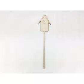 Natúr fa - Beszúrós madárházikó 7x29cm