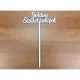 Fa - Beszúrós  "Boldog születésnapot" felirat fehér 15cm