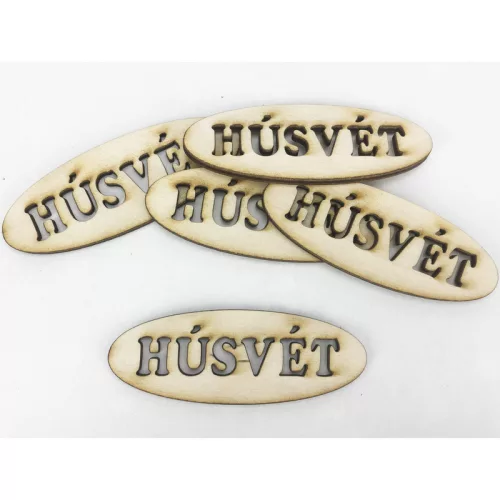 Natúr fa - "Húsvét" ovál tábla 3x8cm 5db/csomag